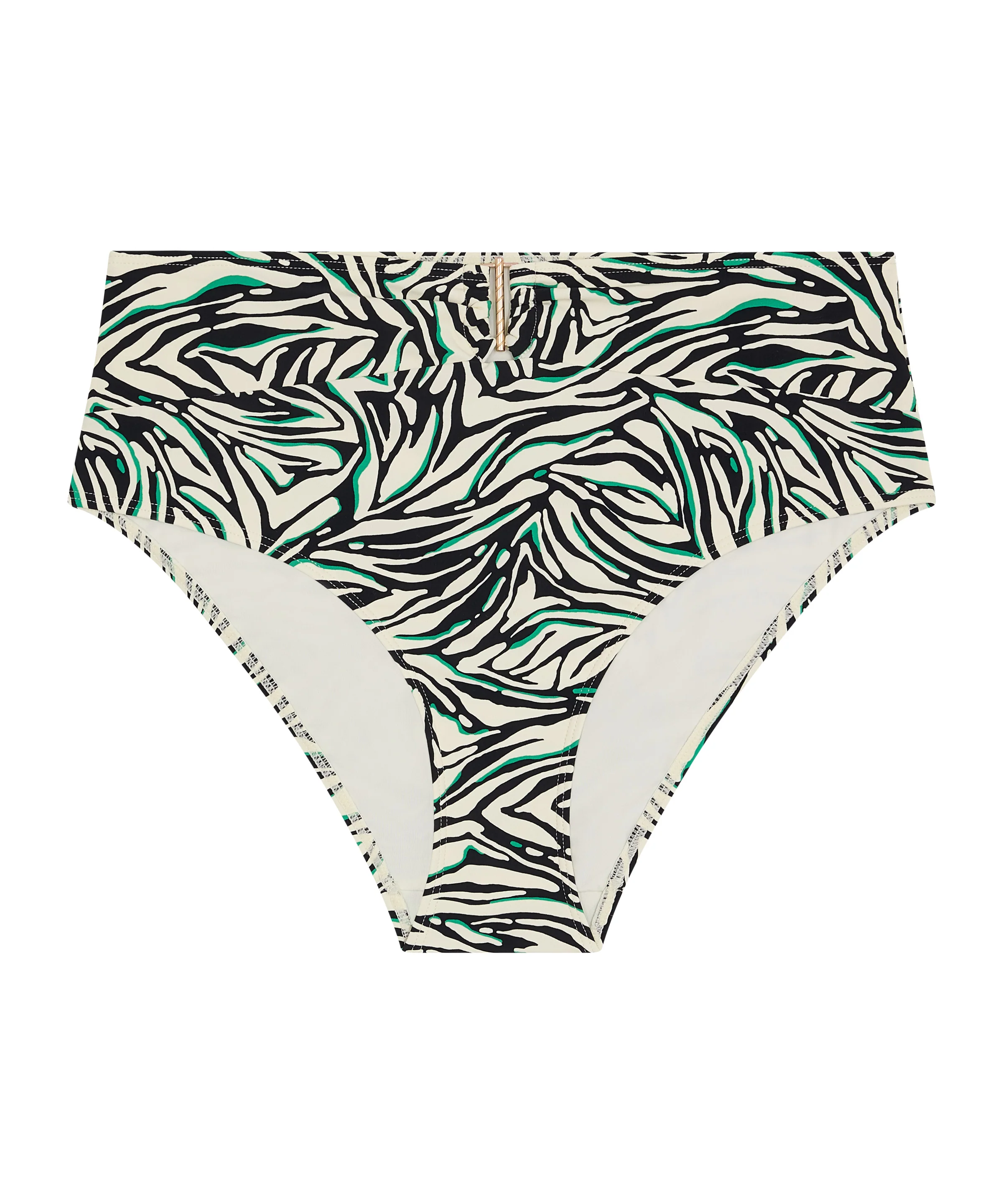 Tropical Splash Bas de maillot de bain taille haute Wild Stripes - Image 5