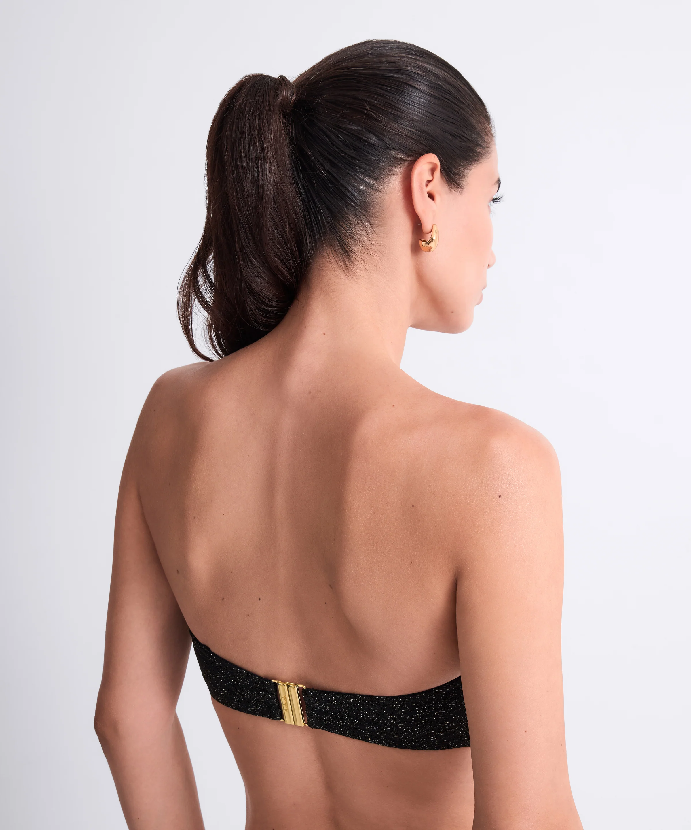 Golden Horizon Haut de maillot de bain Bandeau coques amovibles Black - Image 7