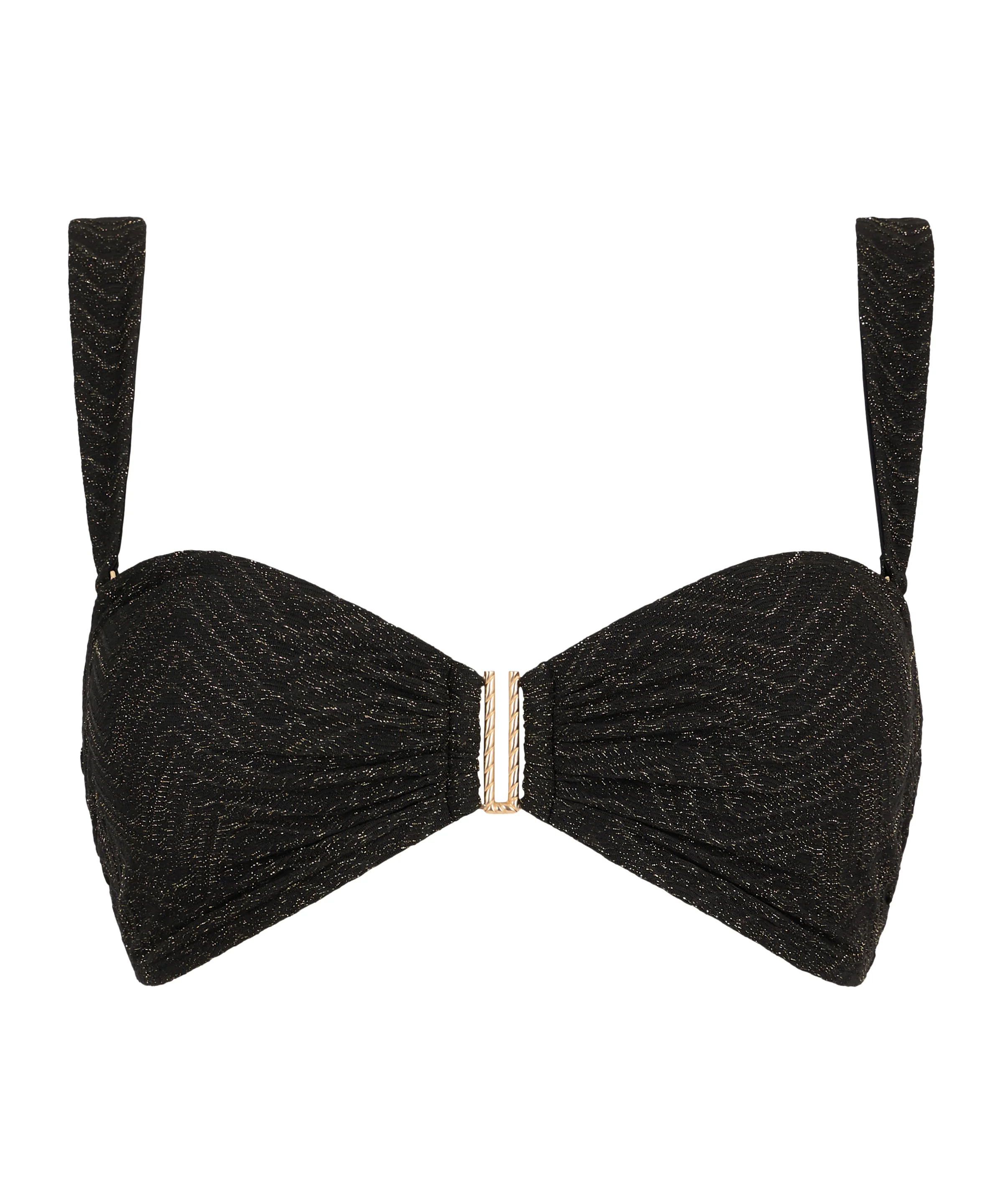 Golden Horizon Haut de maillot de bain Bandeau coques amovibles Black - Image 8