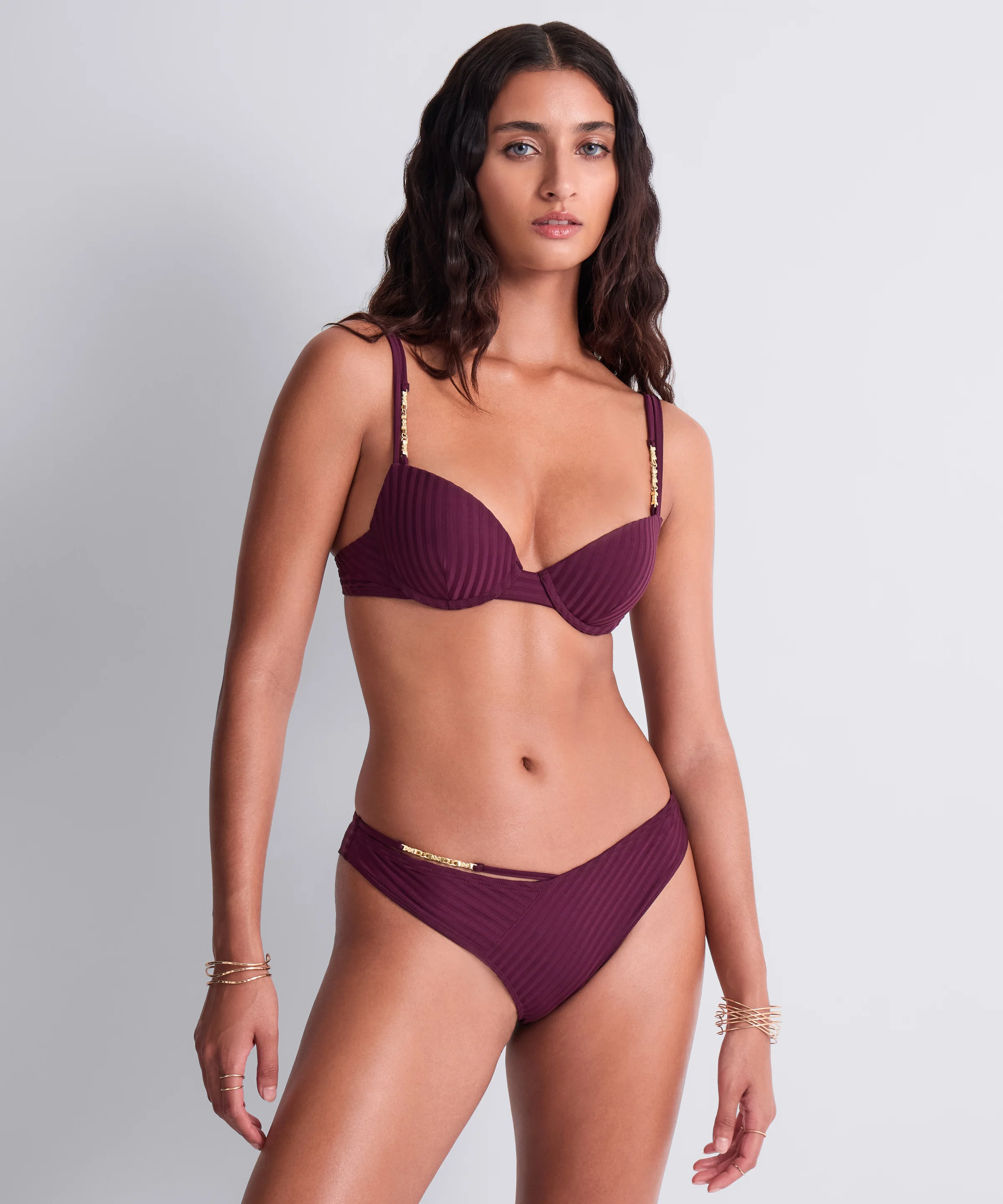 Sun Pop Haut de maillot de bain Push-up coques Açaï - Image 3