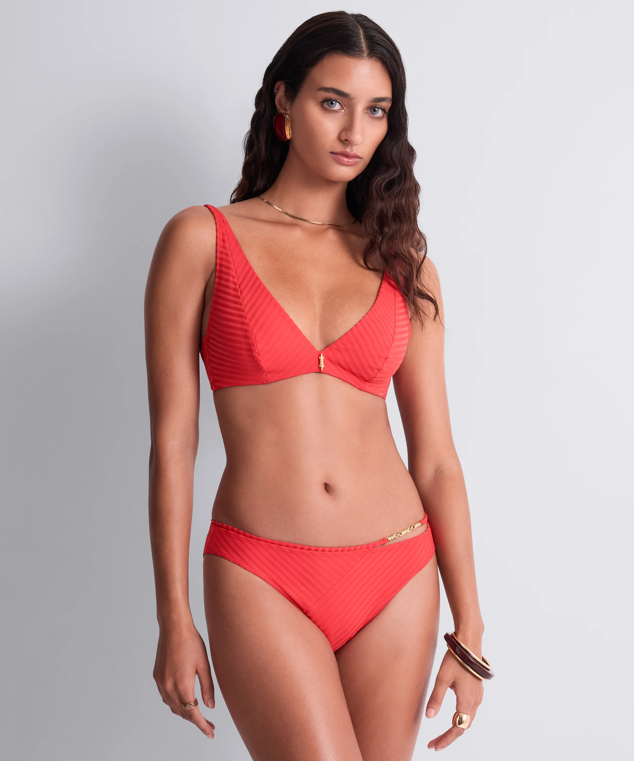 Sun Pop Haut de maillot de bain Triangle emboîtant Corail - Image 3