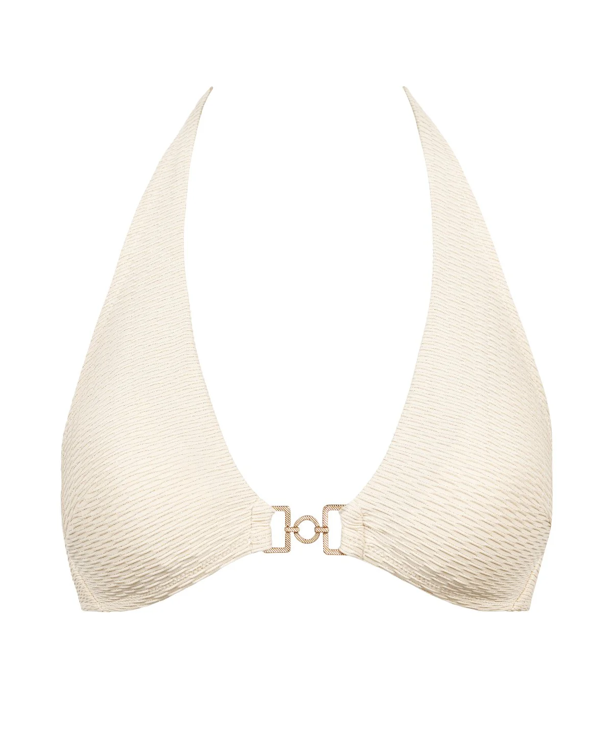 Shimmering Waters Haut de maillot de bain Triangle Golden White - Image 2