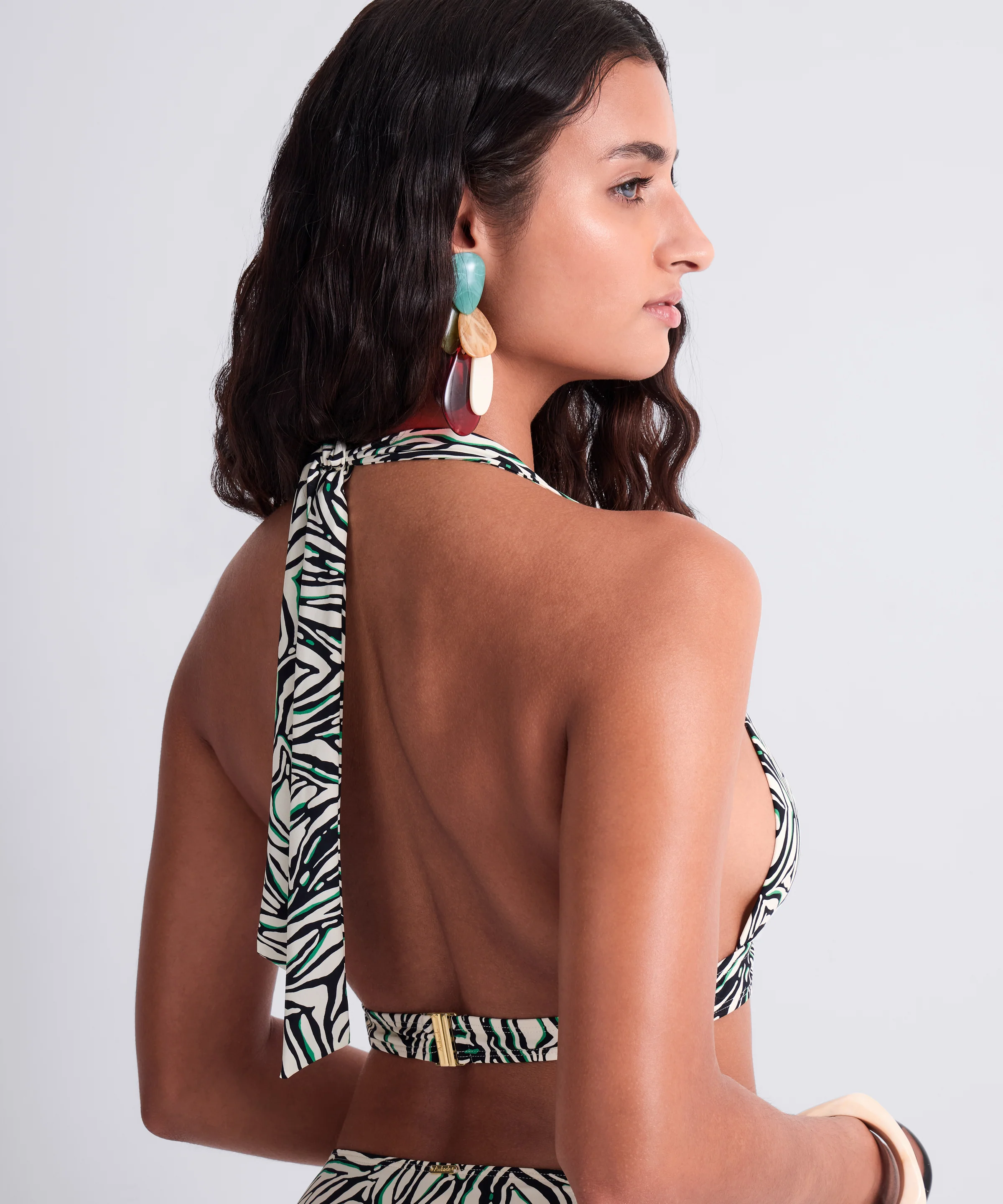 Tropical Splash Haut de maillot de bain Triangle Wild Stripes - Image 4
