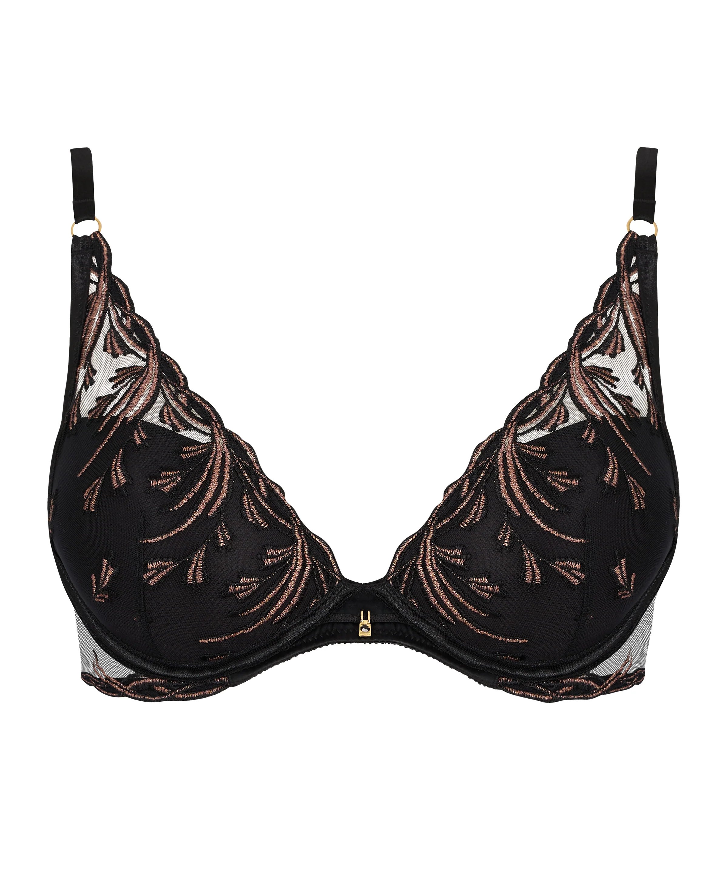 Cosmic Romance Soutien-gorge Plunge foulard Black Stripes - Image 9