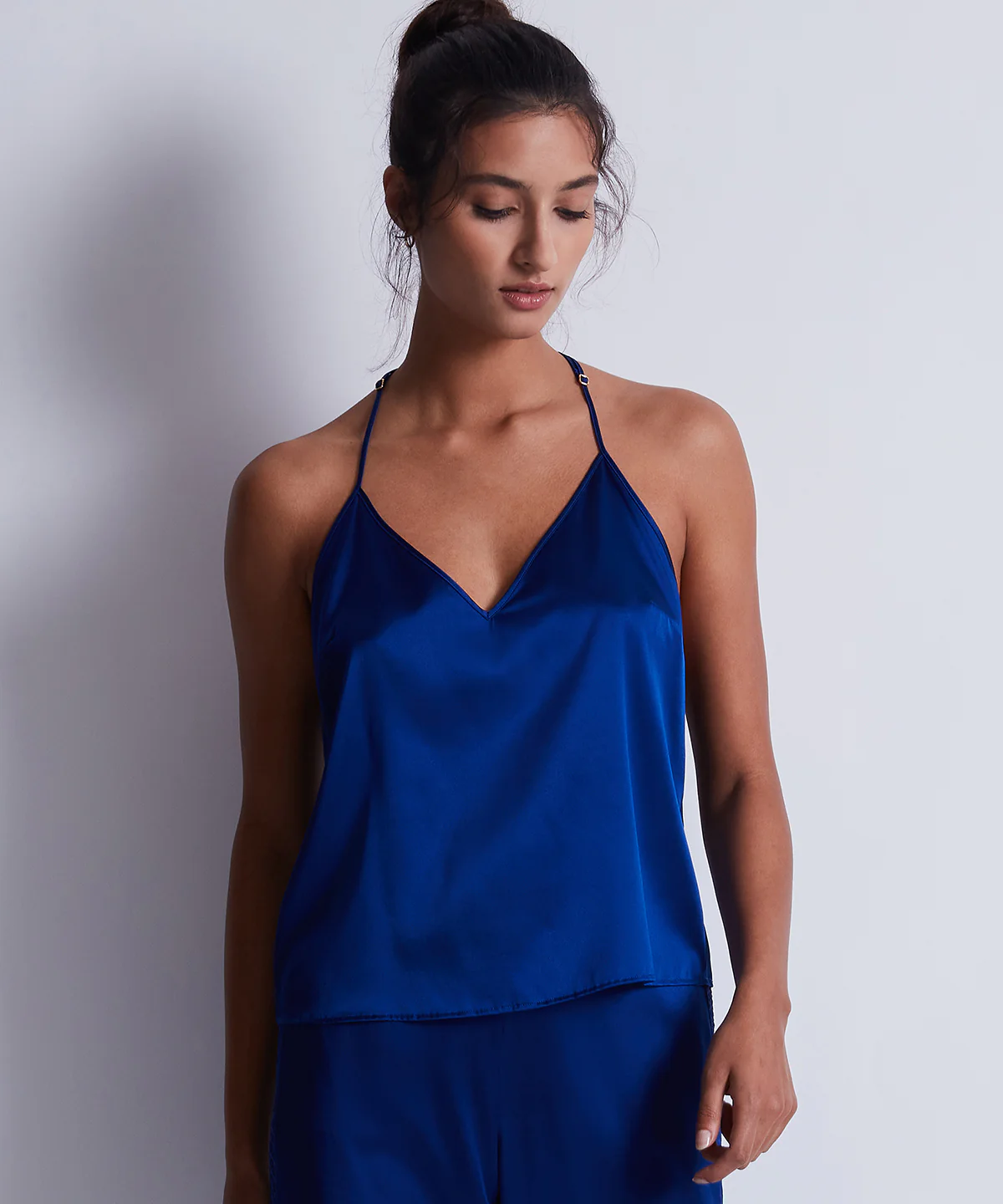 Silk Desire Top à fines bretelles Electric Blue - Image 3